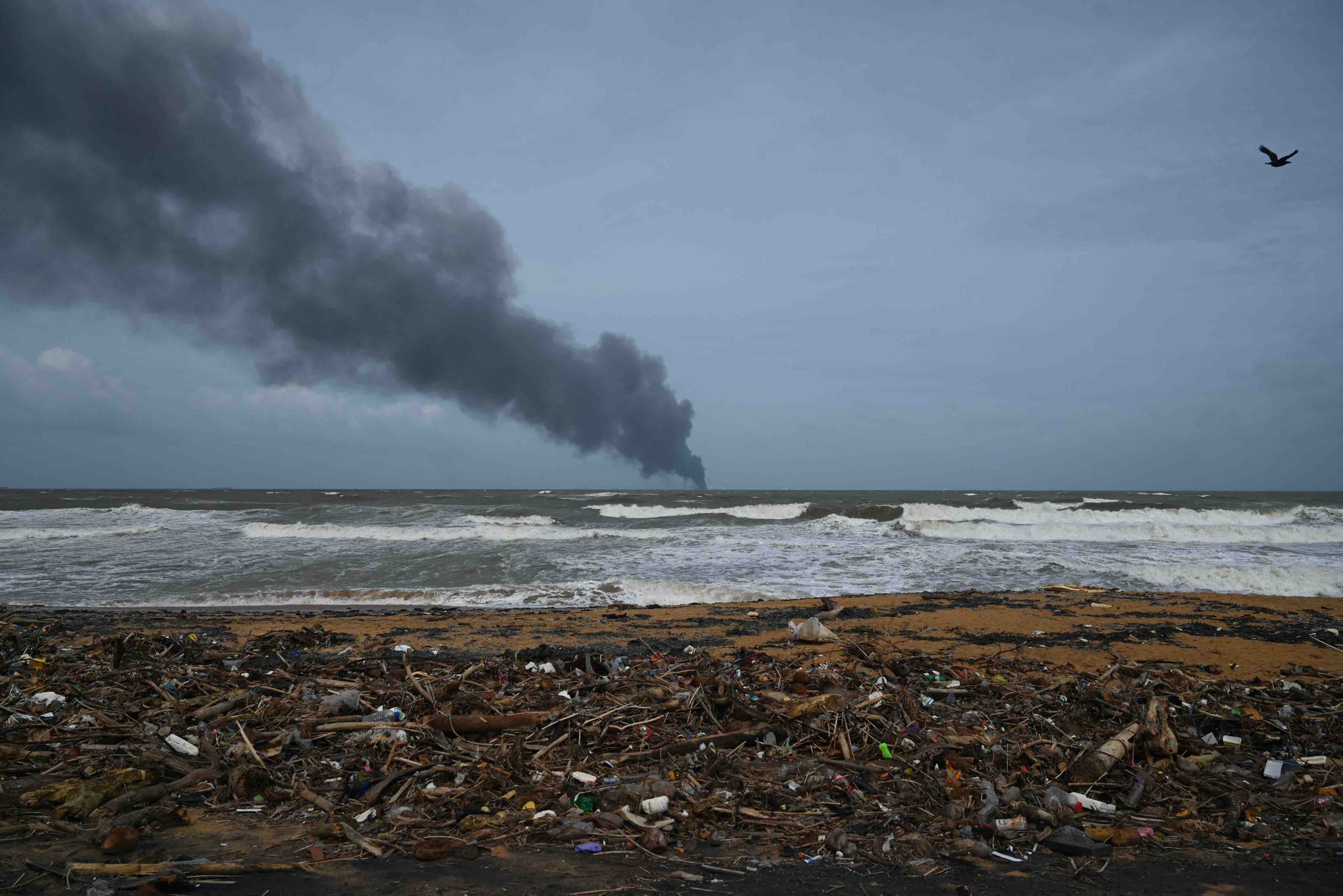 A Cargo Ship Has Been Burning For Days Off Sri Lanka’s Coast, Causing A Massive Environmental Disaster