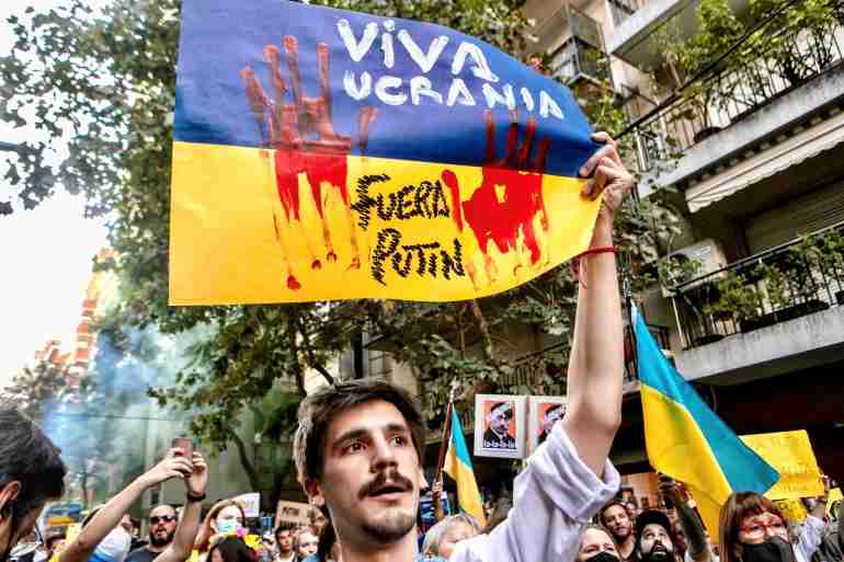 ukraine protests russia invasion argentina