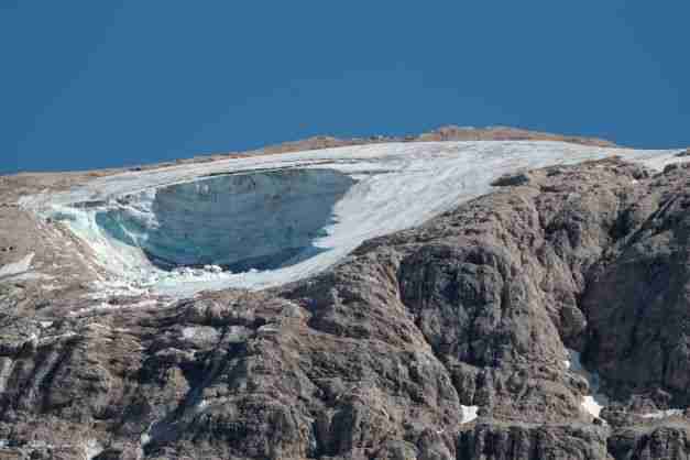 marmolada glacier collapse italian alps heatwaves
