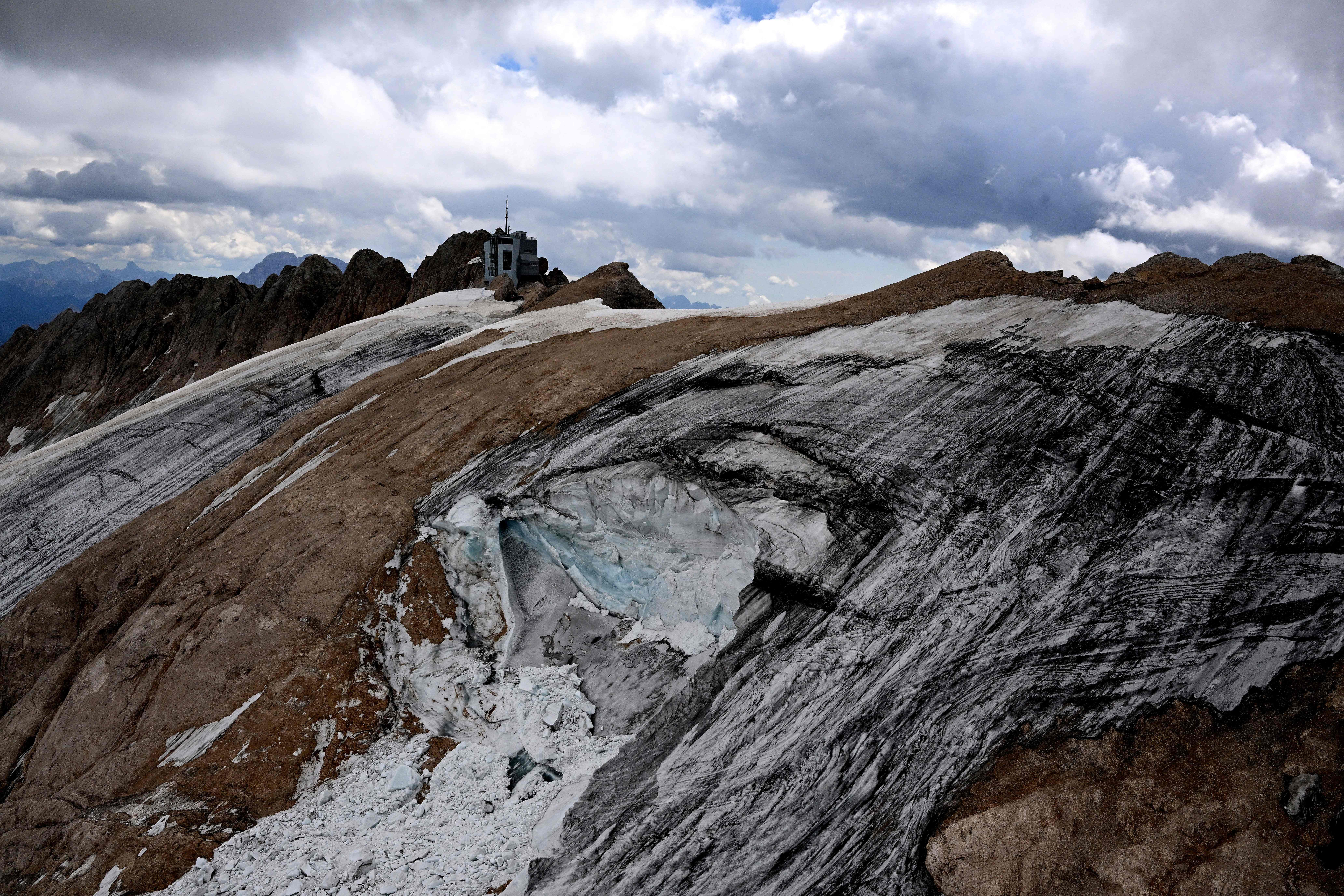 marmolada glacier collapse italian alps heatwaves