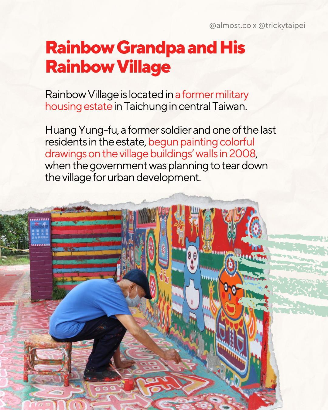 taiwan rainbow village defaced taichung