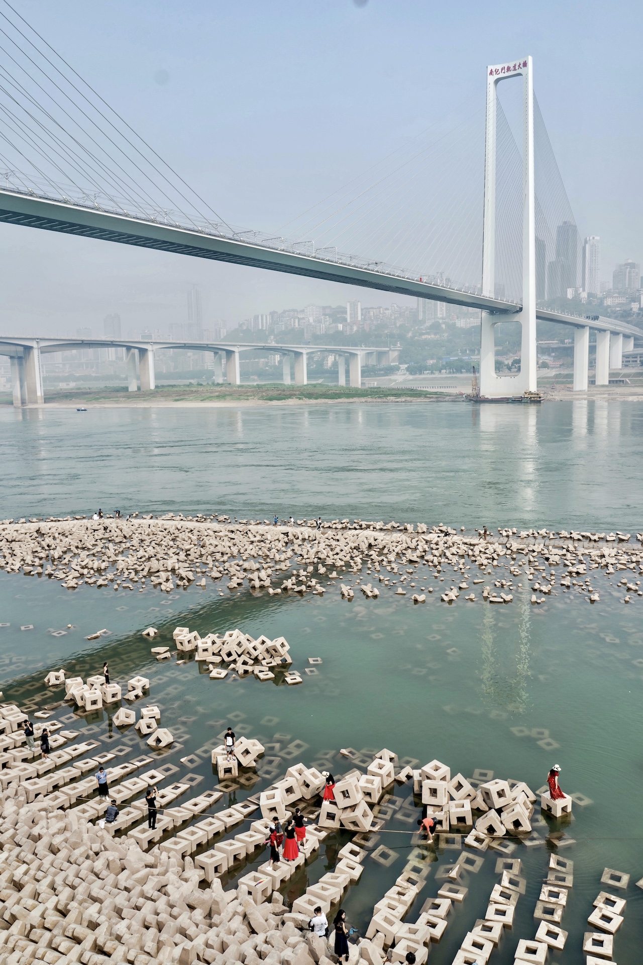 china influencers drought breakwater blocks