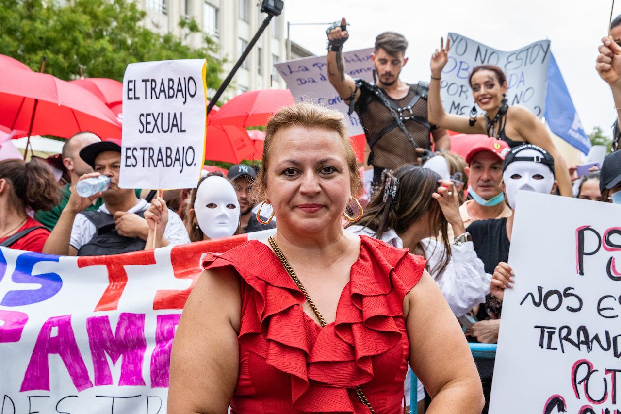 spain sex workers bill abolition protest
