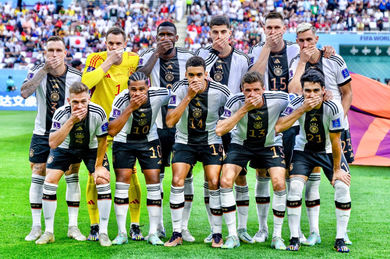 Germany’s Soccer Team Covered Their Mouths Before Their Match To Protest FIFA Silencing Them