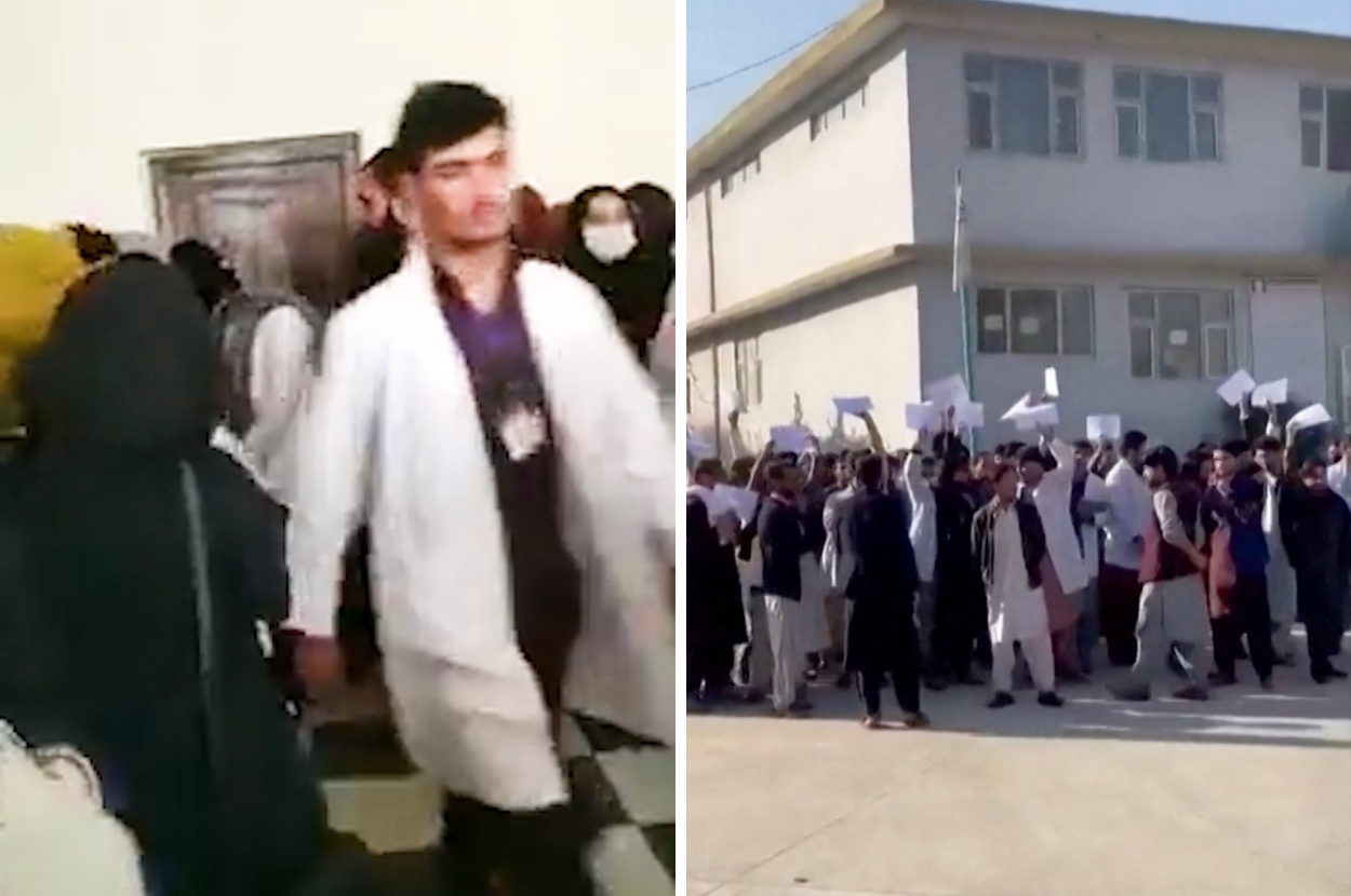 Afghan Male Students Walked Out Of Their Exams To Protest The Taliban Banning Women From University