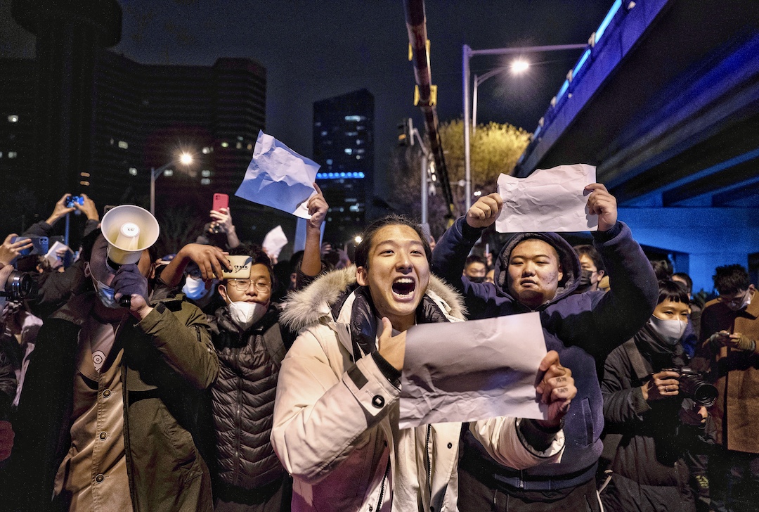 china beijing protest covid lockdown