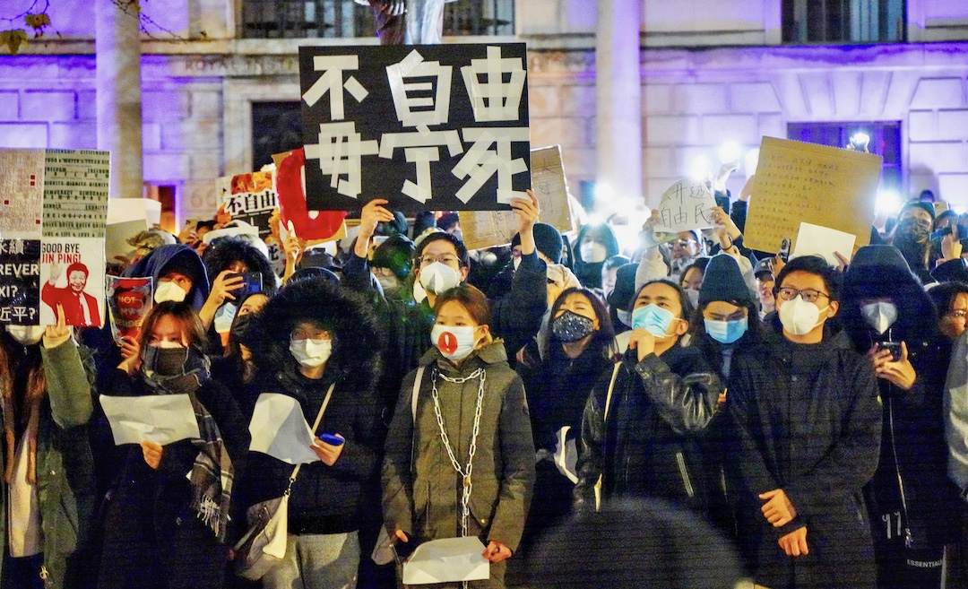 china london protest lockdown