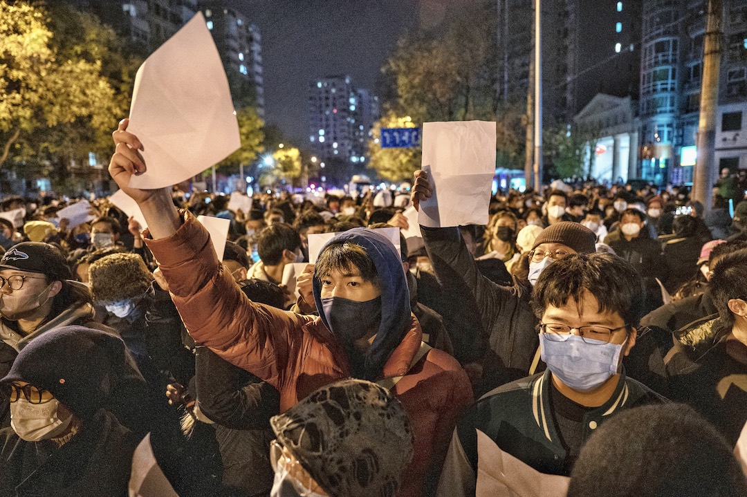 china man protest antigovernment