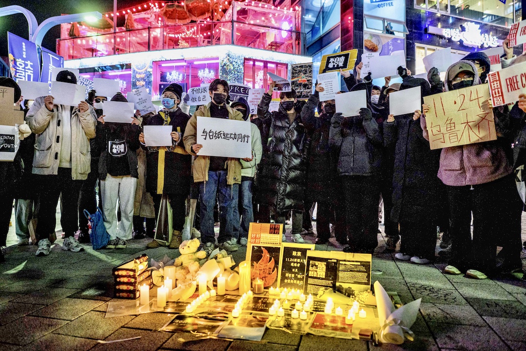 south korea china protest lockdown a4 revolution