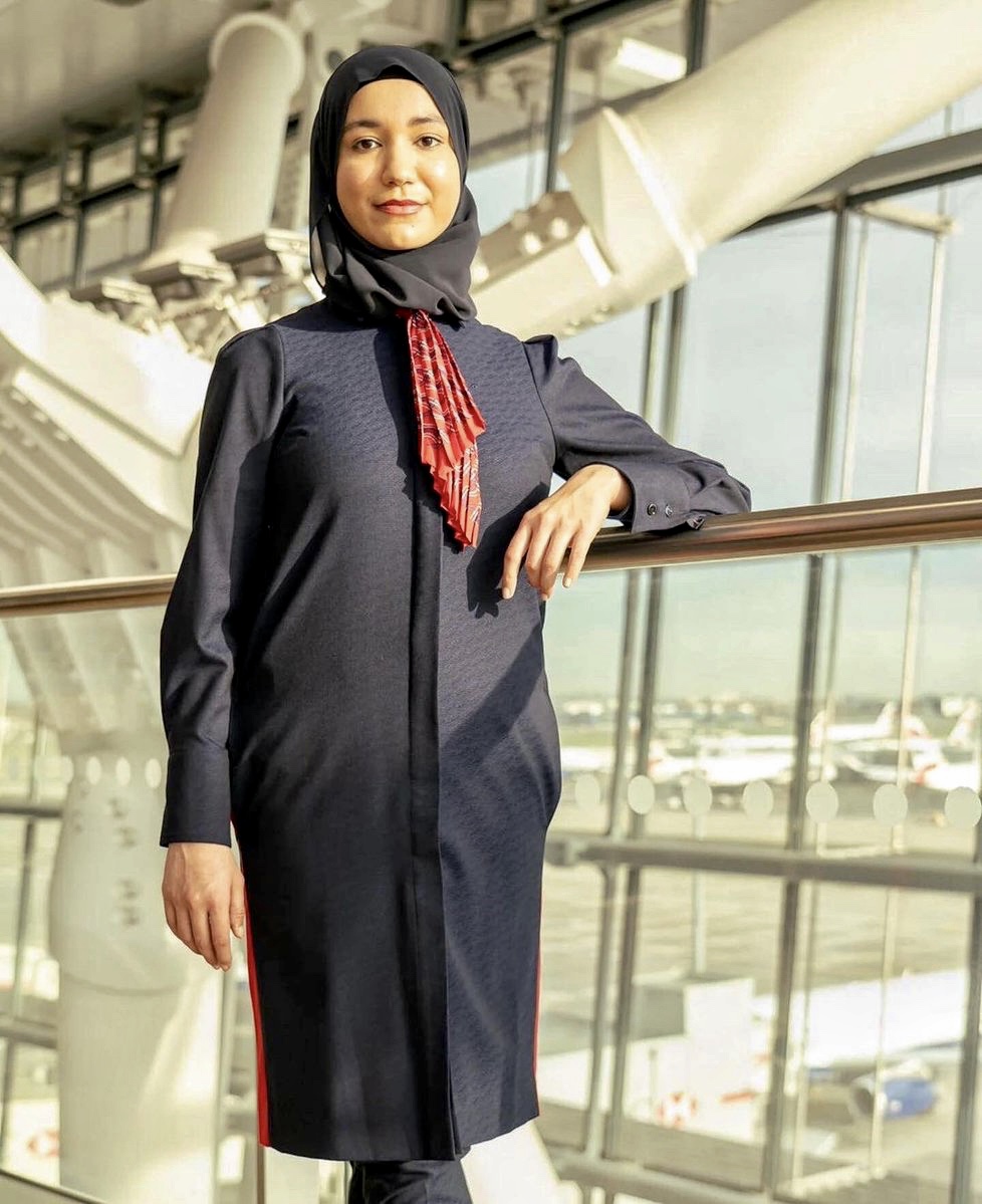 british airways uniforms hijabs pants women