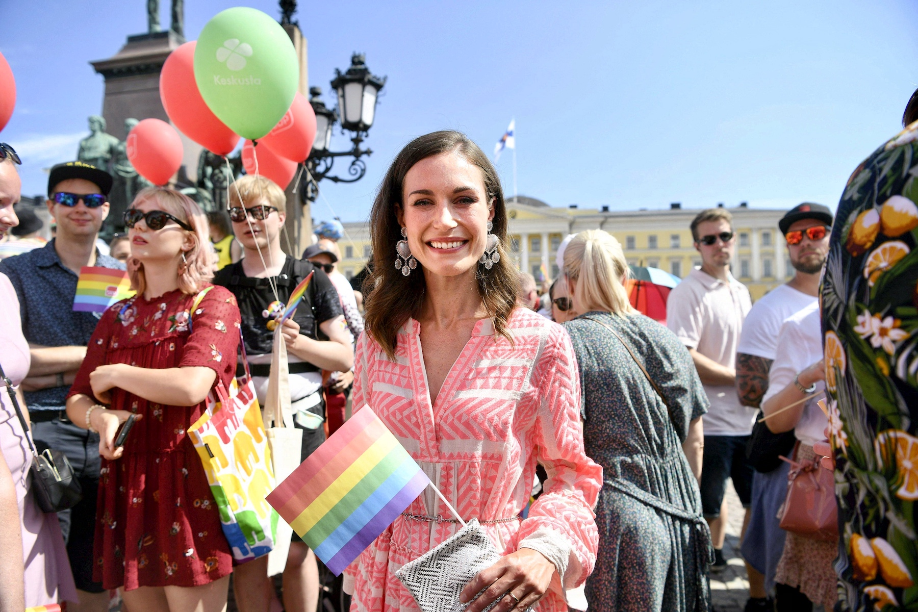 finnish prime minister at pride march