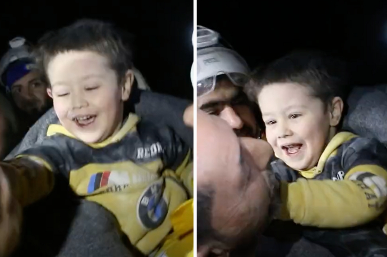 This Syrian Boy Was So Happy To Be Pulled From Earthquake Rubble He Couldn’t Stop Smiling
