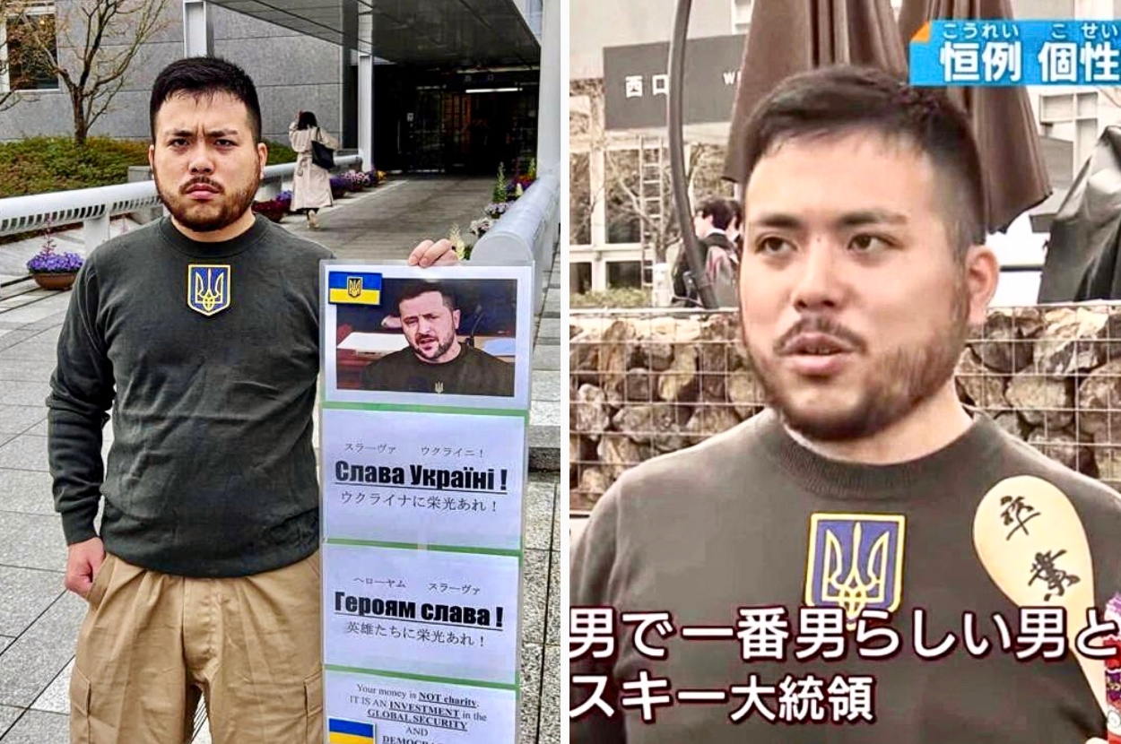 This Japanese Student Cosplayed As Ukrainian President Zelensky For Graduation And Totally Nailed It