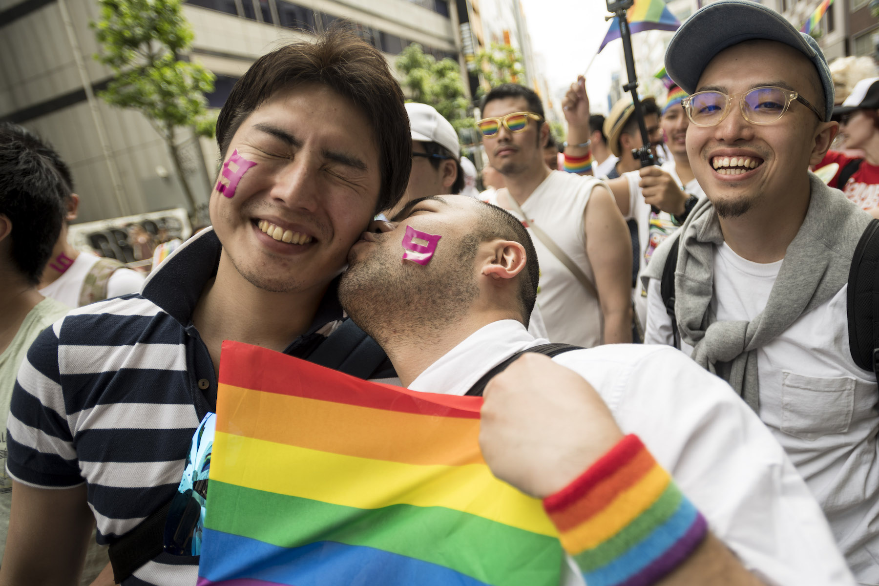 japan lgbtq pride same sex marriage couple kiss