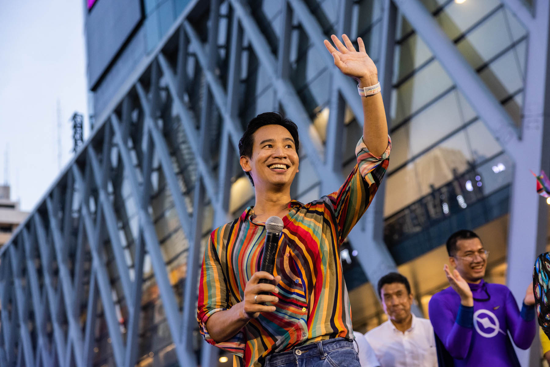 Thailand's front-runner prime minister Pita Limharoenrat attend Bangkok's pride march