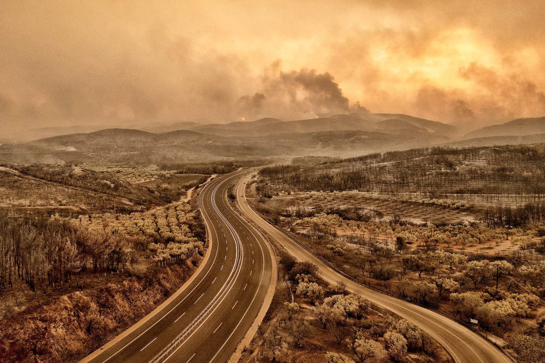 worst wildfires in greece