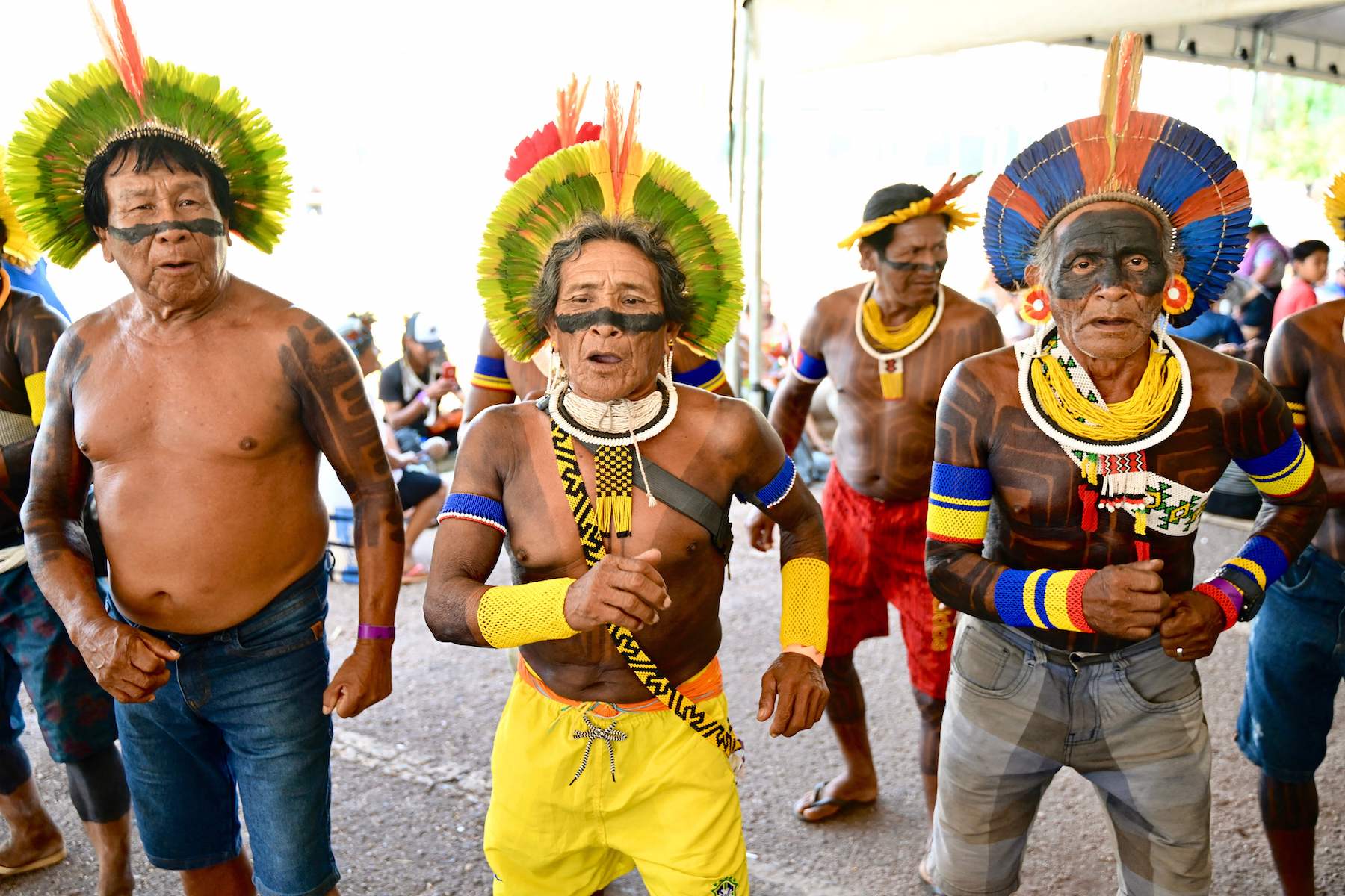 brazil indigenous people xokleng dance