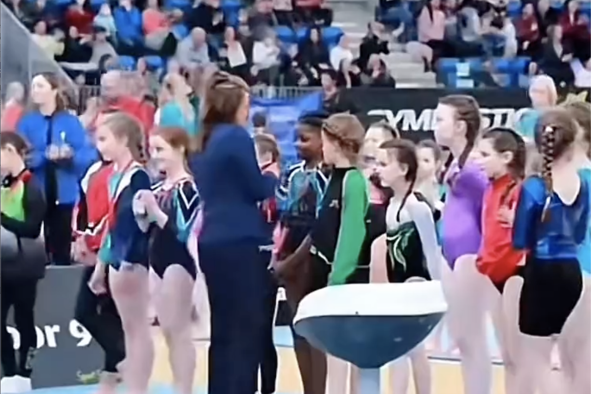 ireland gymnastics medal skipped black girl