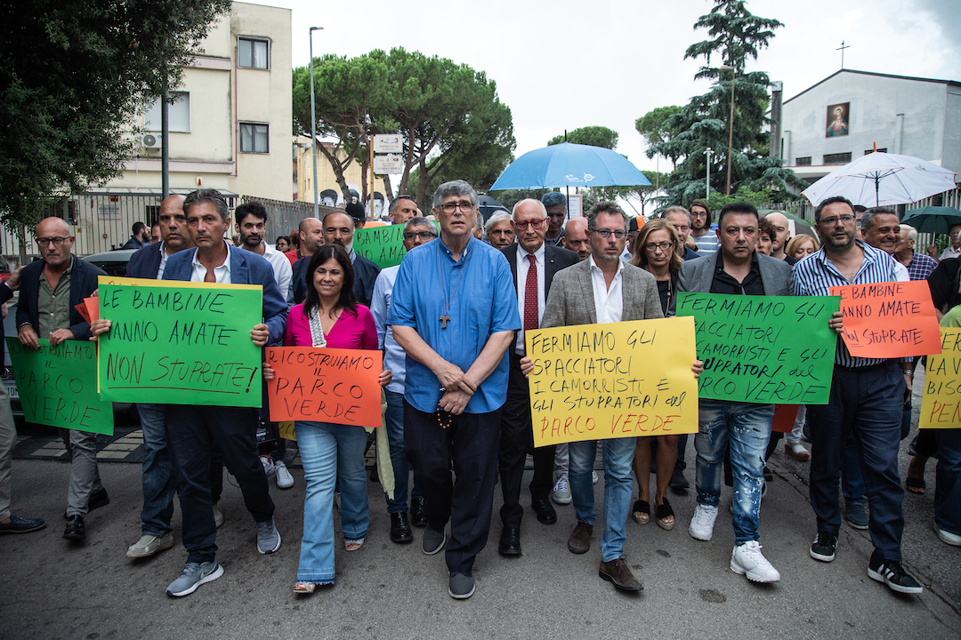 italy caviano gang rape protest