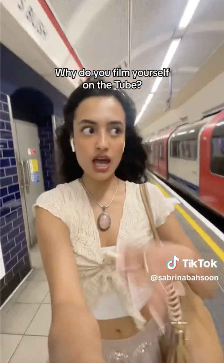 london tube girl tiktok sabrina bahsoon