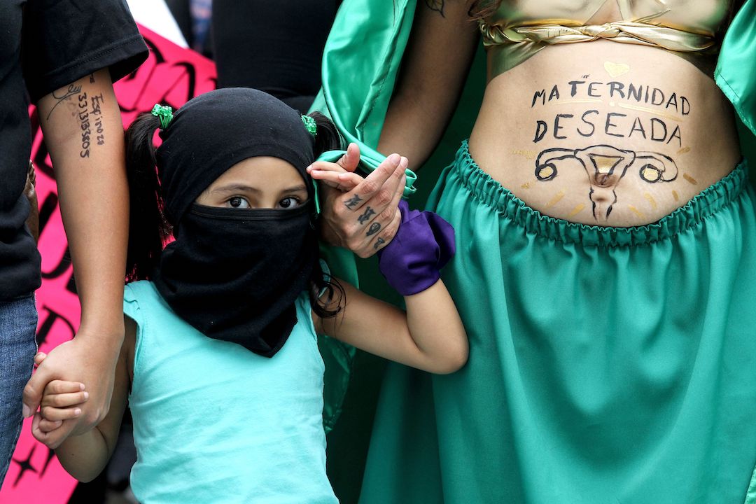 mexico abortion girl mother protest