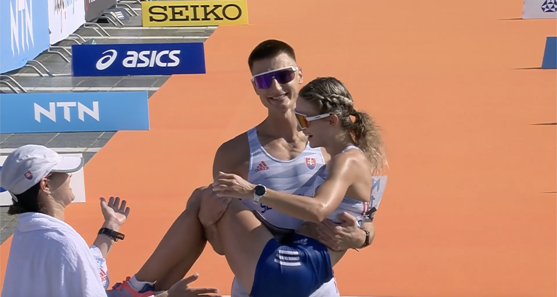 Slovakian racewalker proposal Hana Burzalová Dominik Černý