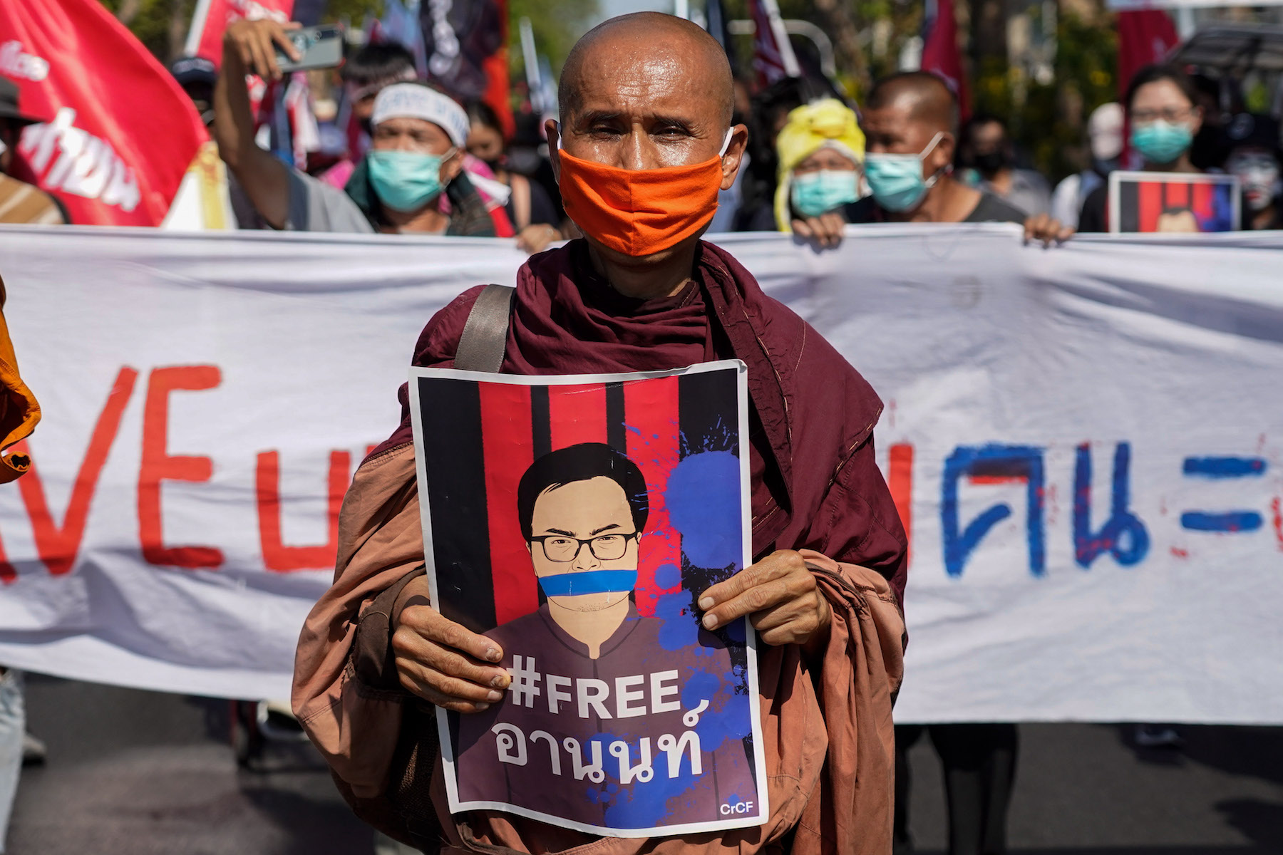 Thailand protesters led by Jatupat Pai Boonpattararaksa