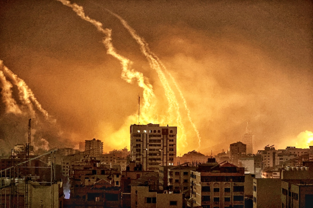 gaza blackout airstrikes israel
