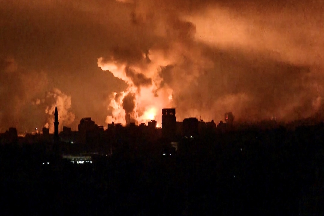 israel airstrike gaza blackout communication