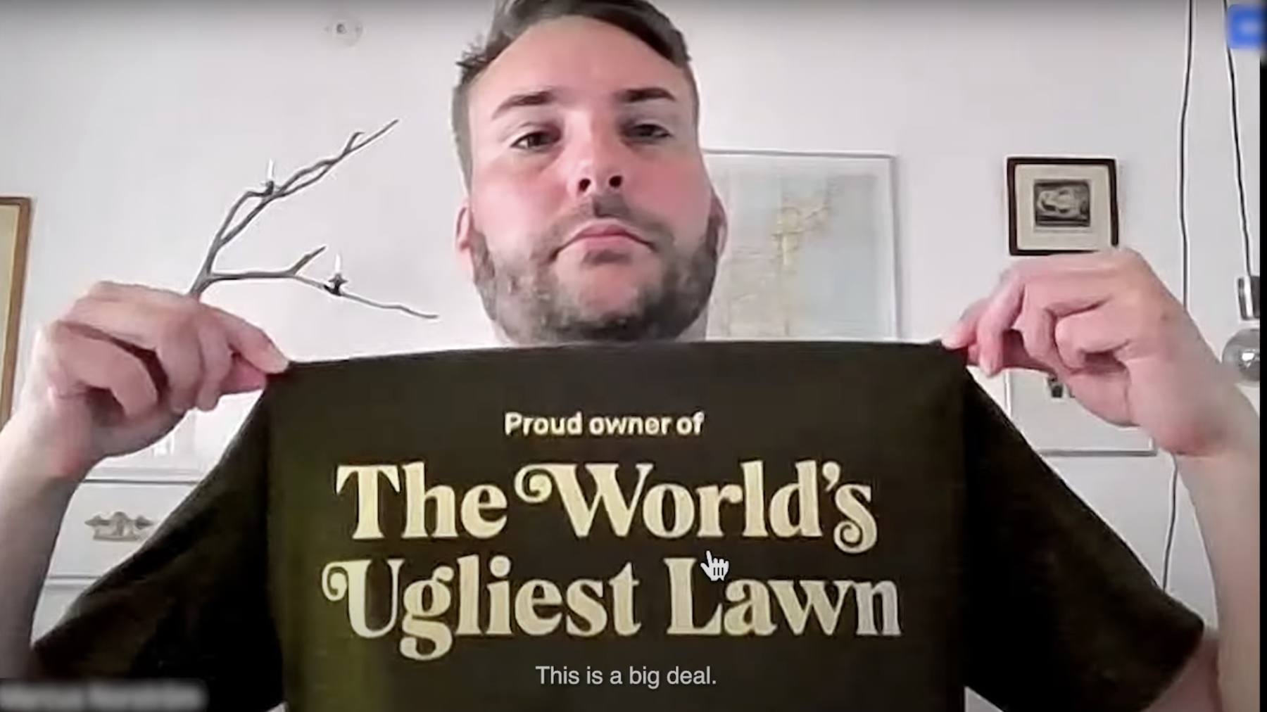 winner of the ugliest lawn in the world tshirt