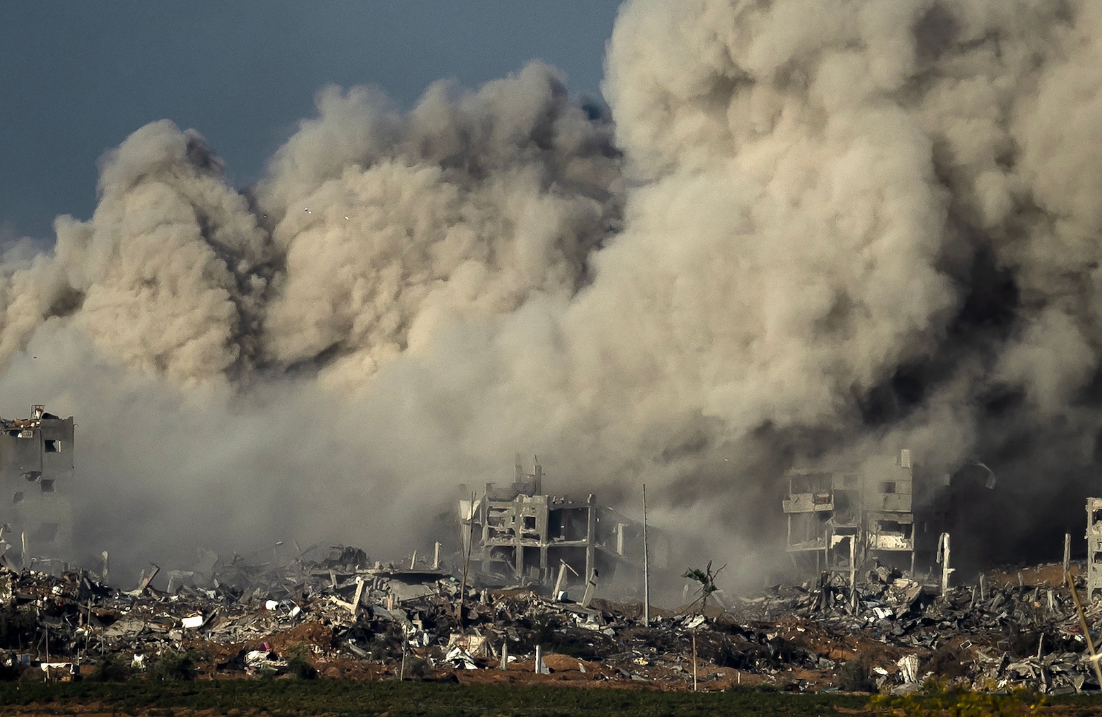 Smoke rises during an Israeli military bombardment of the northern Gaza Strip israel airstrikes