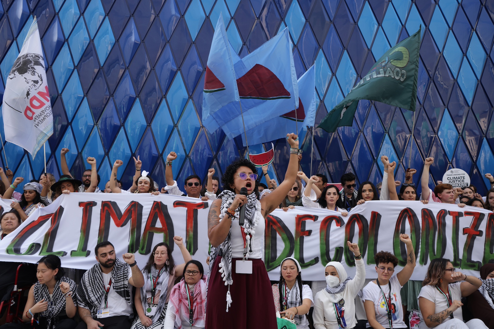 Activists demand ceasefire UNFCCC COP28
