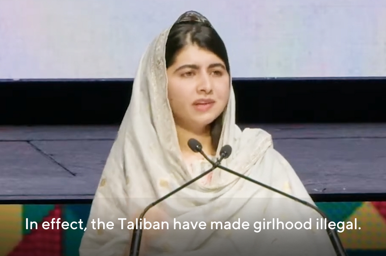 Malala Gave A Powerful Speech Calling On The World To Stand Up For Girls And Women In Afghanistan