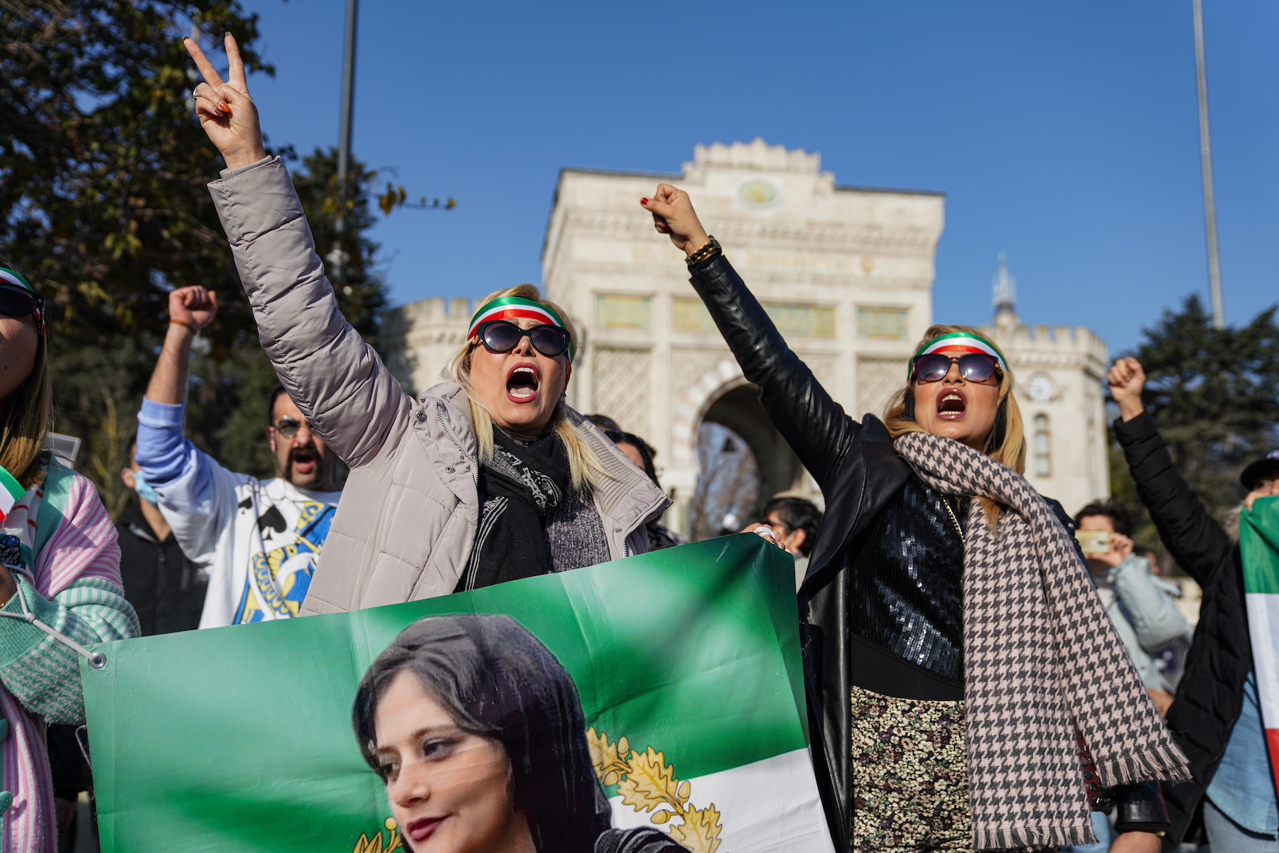 Protestors take part in an anti Iran demonstration
