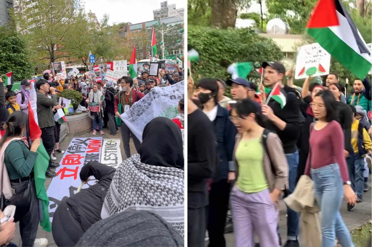 Hundreds Of People In Taiwan Held A Protest In Support Of Palestine And To Call For A Permanent Ceasefire