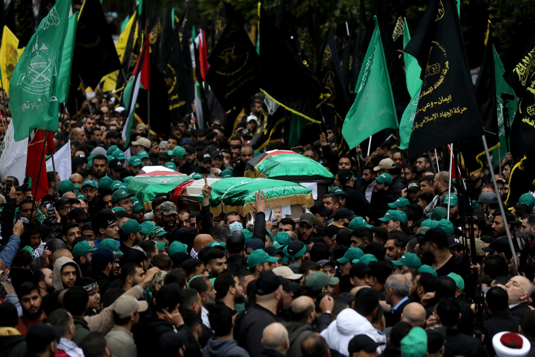 Supporters of Hamas movement lebanon israel palestine