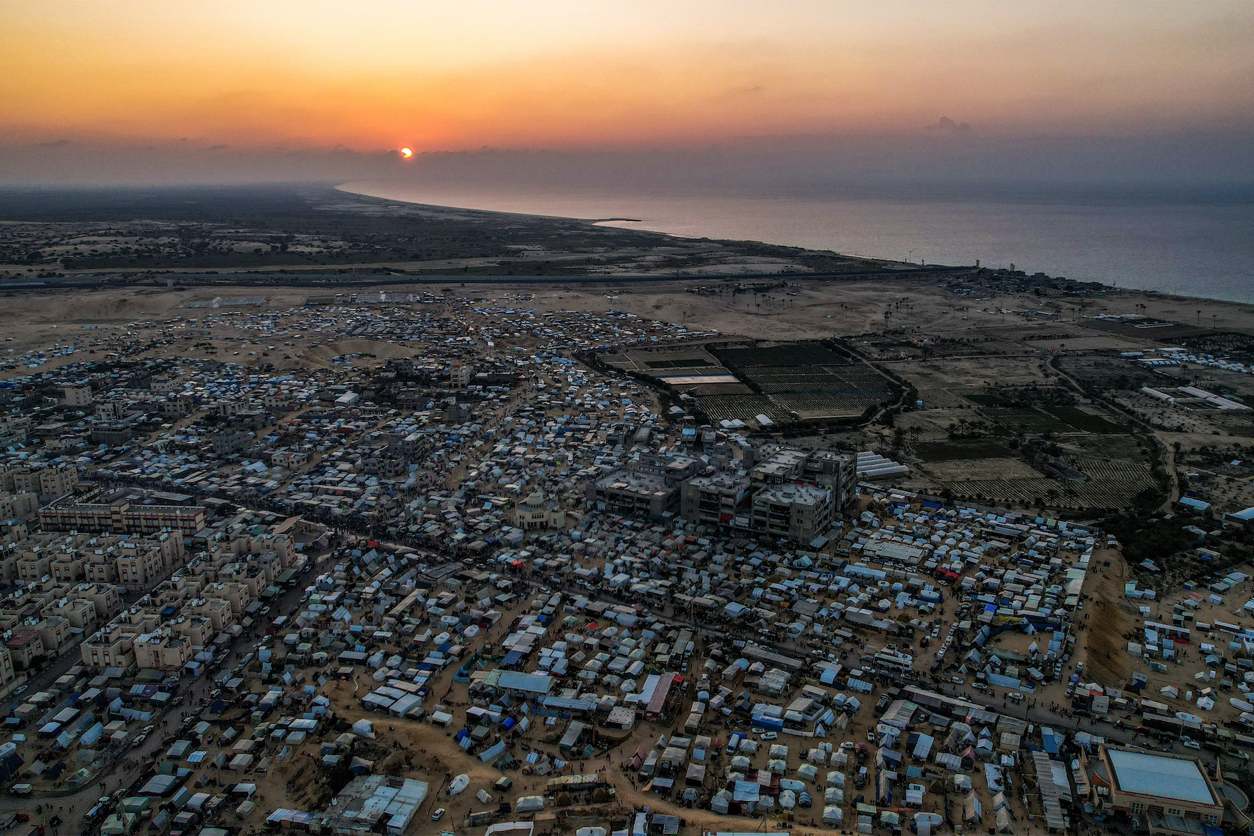 aerial view Egypt gaza rafah