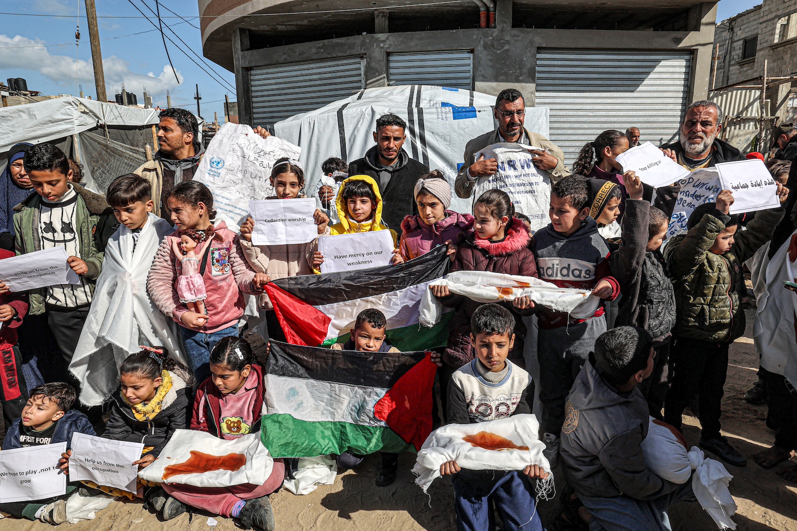 UNRWA demonstration gaza palestinian israel